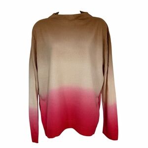 Beachlunchlounge Collection Tessa Dip Dye Sweater Size Large Ombre Colorblock